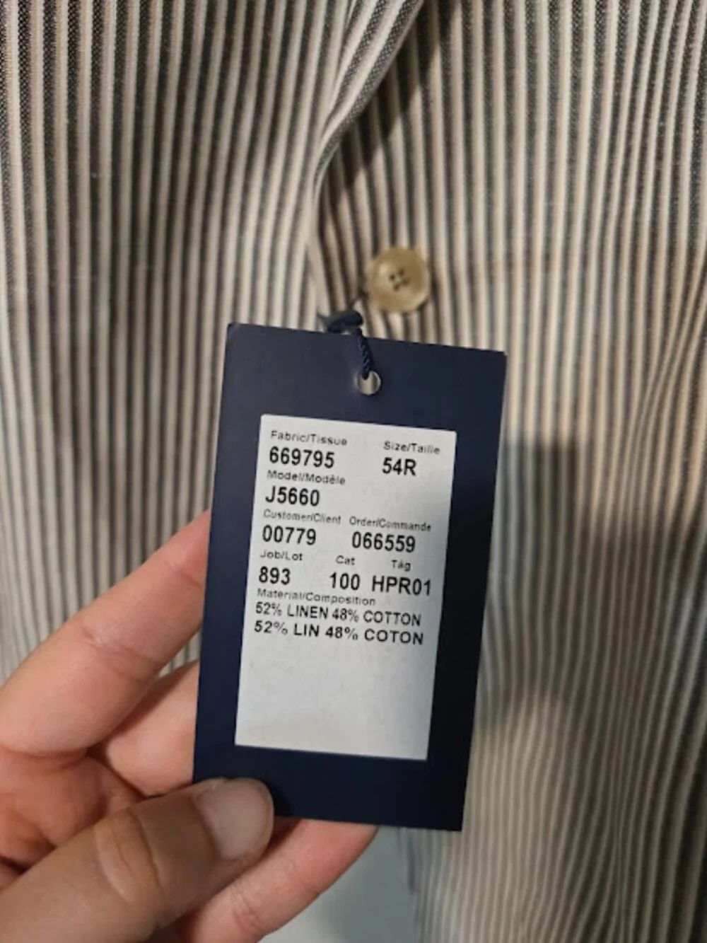 J. Peterman Striped Suit Jacket
